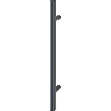 HOPPE Stangengriff E5011 - 600/200, Edelstahl schwarz matt, Ausführung: gerade, Stossgriff für Haustür