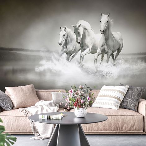 Papier peint panoramique - Chevaux - 130 cm x 86 cm (1/4)