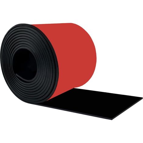 Bande de Caoutchouc adhesif Feuille de Caoutchouc néoprène, 80 mm x 5 mm x 3 m pour Joints Protection du revêtement de Sol, Bricolage, Protection des sols, antidérapant, Anti-Vibrations (1/5)