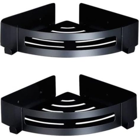 Etagere Douche Salle de Bain Antirouille Angle Rangement Douche Acier Inoxydable 304 (Triangle, 2 Paquets) (1/4)