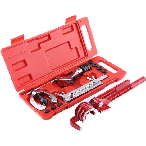 Kit de réparation de tuyaux 11 pièces avec pince à évaser, coupe-tube et cintreuse pour freins et carburant (1/5)