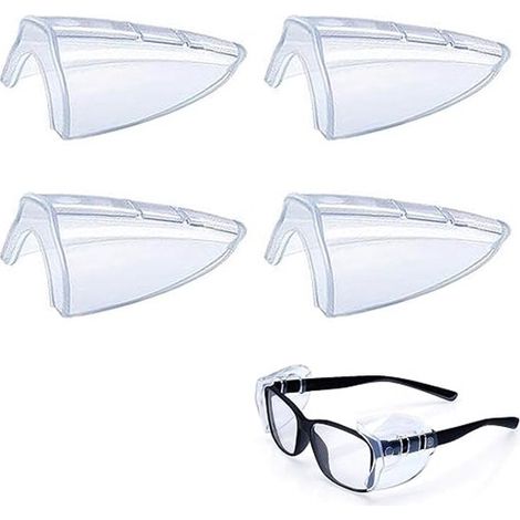 2 paires - protection latérale pour lunettes - protection latérale pour lunettes - lunettes de protection latérales - Convient aux lunettes et lunettes de sécurité - protection latérale pour lunettes (1/5)