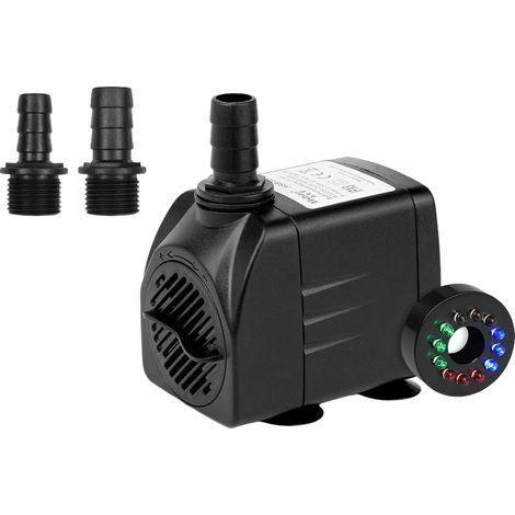 Pompe submersible silencieuse, débit réglable, avec éclairage LED, câble de 1,45 m (2000 L/H, 35 W, hauteur manométrique 2,2 m) (1/5)