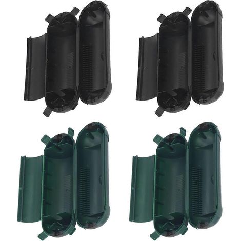 Lot de 4 boîtiers de connexion électriques extérieurs étanches et résistants aux intempéries, avec compartiments réglables et protection contre les intempéries, pour câbles de section AWG 12, 14 et 16 (1/5)