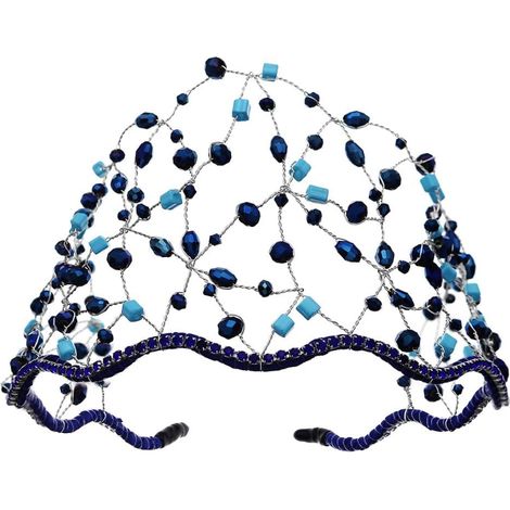 Perles de cristal - Couronne de strass étincelants pour femme - Diadème avec strass étincelants - Perles de cristal brillantes (1/5)
