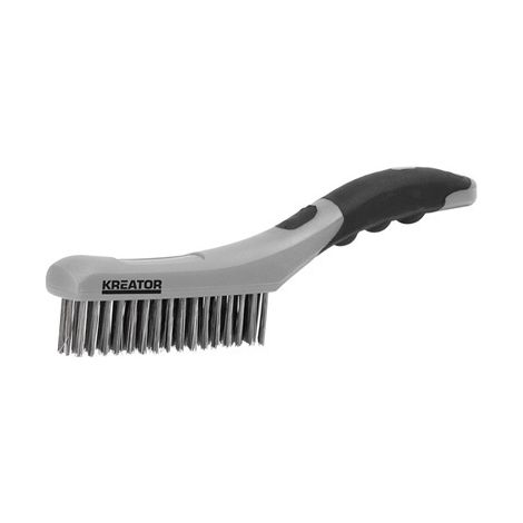 Cepillo de púas de acero con mango bimaterial krt561005 kreator