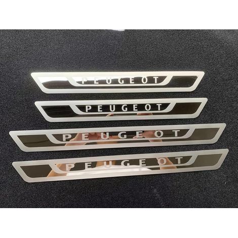 Set mit 4 Einstiegsleisten aus Edelstahl für Peugeot 308, 408, 508, 3008, 2008 und 307 – Matte Oberfläche – Einfache Montage mit 3M-Klebeband (1/5)