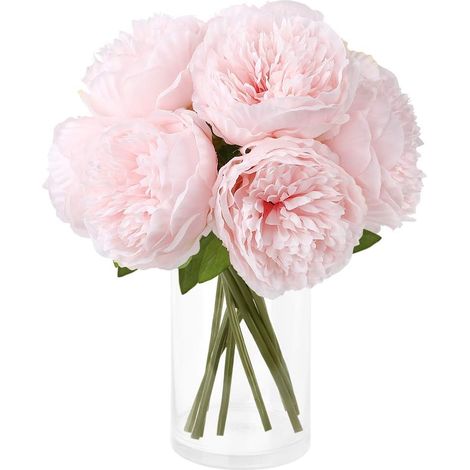 Flores artificiales de seda: peonías e hortensias para la decoración del hogar.