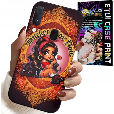 Custodia per Samsung Galaxy A20E - custodia alla moda per bambola + vetro (1/5)