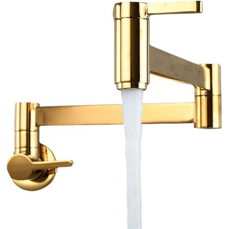 Küchenarmatur, Wandmontage, Klapparm, Doppelschalter, wasserbeständig