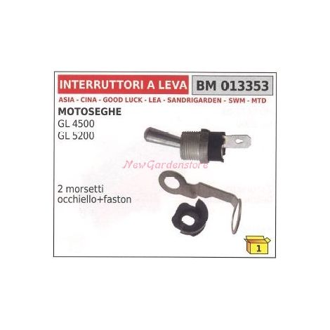 Interruttore a leva ASIA motore motosega GL 4500 5200  2 morsetti 013353