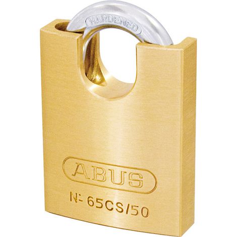 ABUS Mechanical 65CS 50mm Brass Closed Shackle Padlock Carded