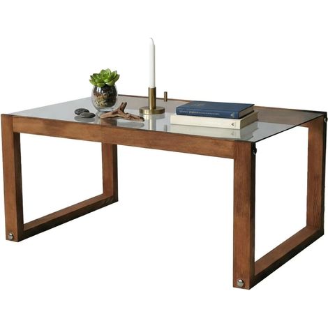 Dmora - Wohnzimmertisch Dmanicon, Niedriger Wohnzimmertisch, Kaffeeregal, Couchtisch für Sofa, 85x55h40 cm, Eiche
