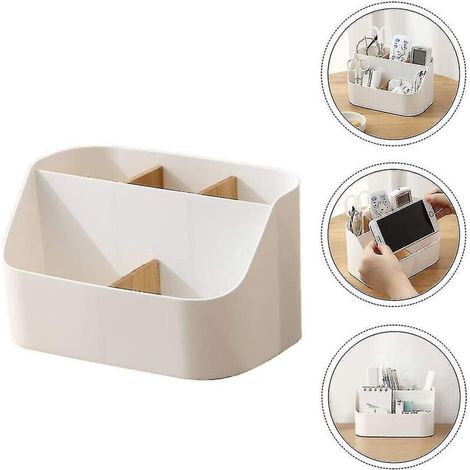 Schreibtisch-Organizer aus Kunststoff, Kosmetik-Organizer, Make-up-Aufbewahrungsbox, Fernbedienung (1/4)
