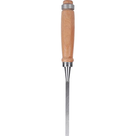Lot de 2 ciseaux à bois plats, outils de menuiserie, manche en bois, accessoire de travail du bois durable, acier au chrome-vinyle, 6 mm (1/5)