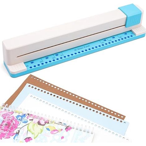 Perforatrice 30 trous - Perforatrice créative - Coupe-papier - Perforatrice - Création de cartes - Perforatrice ronde - Loisirs créatifs - Perforatrice portable avec trous réglables - Idéale pour l'éc (1/5)