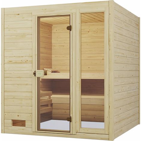 Massivholz-Sauna VALIDA 3 GTF, BioS, 7,5 kW