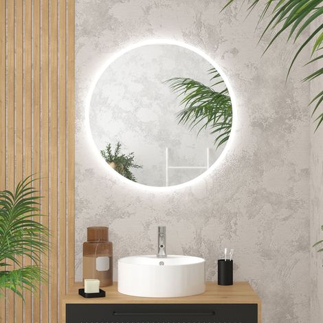 Miroir LED IP24 réversible - 70x70cm GO ROUND LED 70 (1/5)