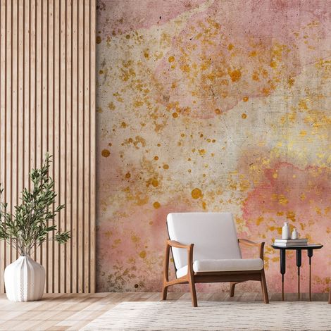 Papier peint adhésif Golden Bubbles - 147 x 105 cm (1/4)