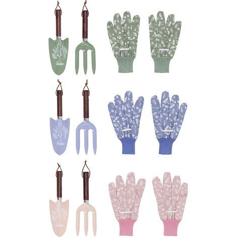 Gartengeräte / Handschuhe im Set 3fach sortiert