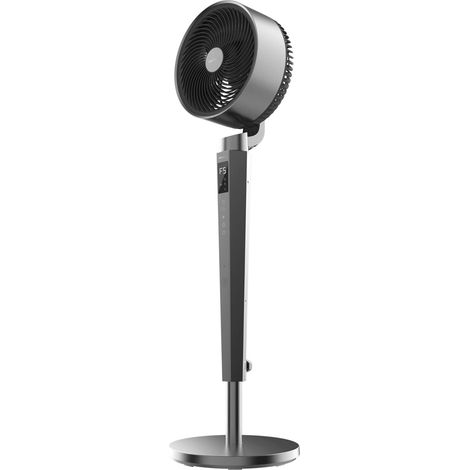 40W Stand-Luftzirkulator mit DC-Motor, 24 Geschwindigkeitsstufen, 120º horizontale und 90º vertikale Oszillation, Fernbedienung und LED-Display.
