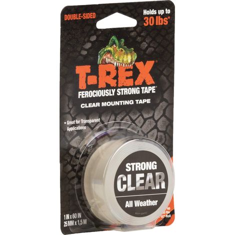 T-Rex Nastro EXTREME Tenere nastro di montaggio a doppio lato deselezionato, tiene fino a 30 libbre, 25 mm x 1,5 m (1/5)