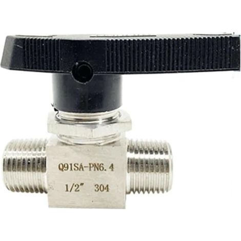Raccord de tuyau à deux voies en acier inoxydable 304 filetage (1/5)