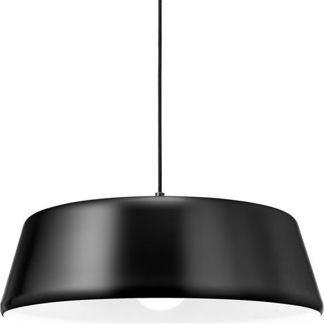 Lampe à suspension noire gea luce blanca s e27 led lustre simple émission (1/4)