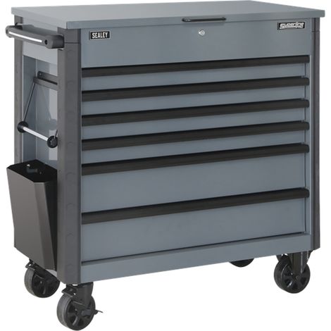 Sealey Grey Tool Box Trolley 6 Drawer with Ball Bearing Slides AP366G