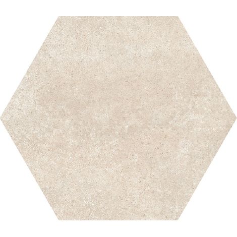 Carrelage effet ciment hexagonal 20x17,5cm – Mat crème – Utilisable sol et mur – Rendu minéral pour intérieur – Equipe