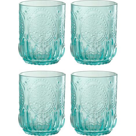 Lot de 4 Verres Design "Maya" 32cl Turquoise (1/2)