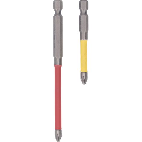 Lot de 2 embouts cruciformes FPH2 en acier allié, tige hexagonale pour réparation et entretien (1/5)