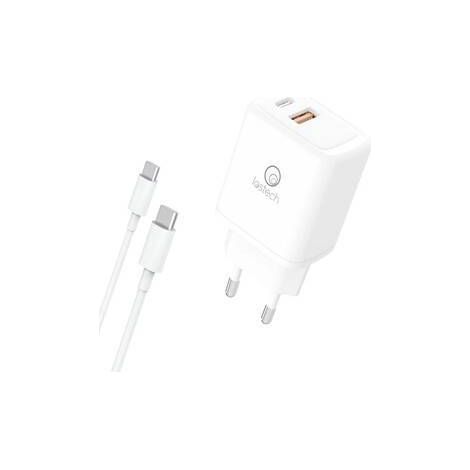 CARICATORE RAPIDO 30W 2 PRESE+CAVO USB-C / USB-C
