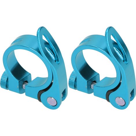 2 Pièces Fixation Rapide Selle Vélo 35mm Bleu pour VTT et Vélo de Route (1/5)