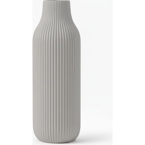 Un vaso moderno dalle linee grigie semplici ed eleganti e da un delicato motivo. (1/3)