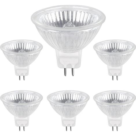 Lampadina alogena GU5.3 35W 12V, 400lm bianco caldo 2700K dimmerabile, lampadina spot alogena MR16, confezione da 6