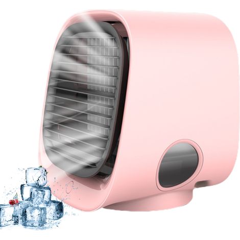 Ventilateur USB portable silencieux - Rafraîchisseur d'air avec humidification pour bureau, maison, chambre et voyage (1/5)