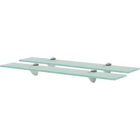 Schweberegale 2 Stk. Glas 60x20 cm 8 mm vidaXL