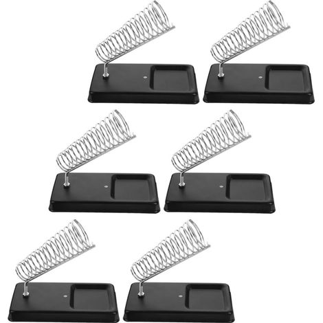 Support de Fer à Souder 6pcs en Métal Noir Portable Facile à Ranger pour Projets de Soudage et Postes de Travail Professionnels (1/5)