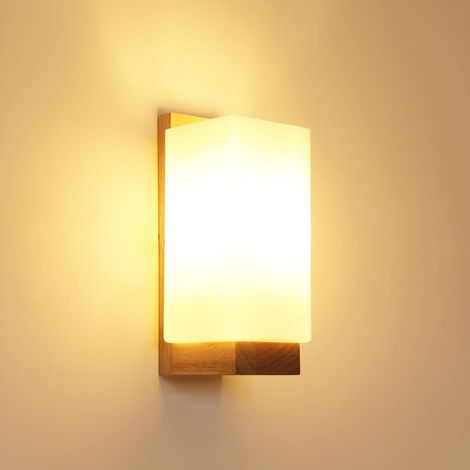 Applique Murale Interieur 3000k/4500k/6500k Trois Couleurs Dimmable Applique LED Créativité Eclairage Mural Bois Convient pour Chambre à Coucher, Couloir, Escalier (25  12  10 cm) (1/5)