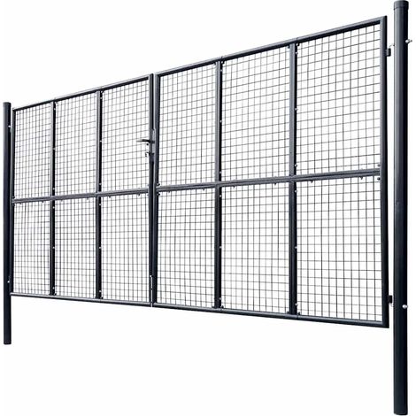 Maison Exclusive - Maschen-Gartentor verzinkter Stahl 400 x 175 c