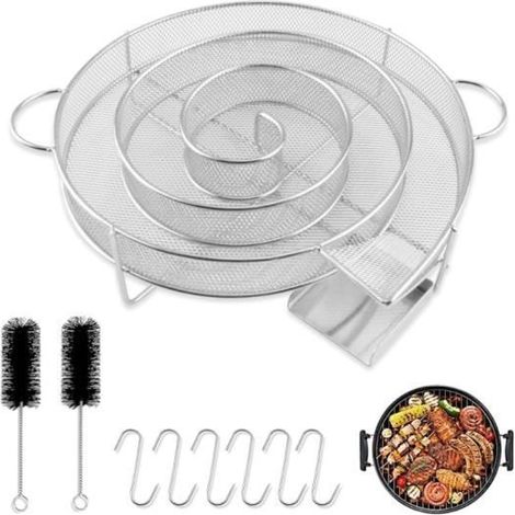 Générateur de Fumée Froide - Inox - Accessoires Inclus - 1x Générateur - 6x Crochets - 2x Brosses (1/4)