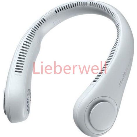 Ventilateur de cou sans lame rechargeable USB 4000mAh muet pour sports à la maison en plein air , Gris (1/4)