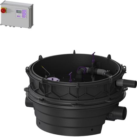 -Rückstauhebeanlage Ecolift XL Mono, 1 mot. Klappe, SPF 3000-S3