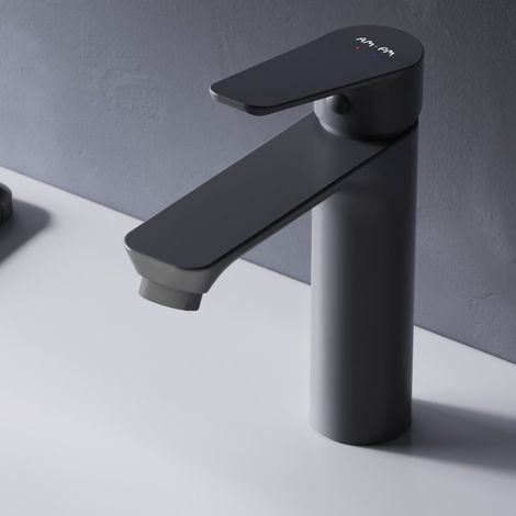 AM.PM Wasserhahn Bad Schwarz Waschtischarmatur Bad Armatur Mischbatterie Waschbeckenarmatur Einhebelmischer Badezimmer
