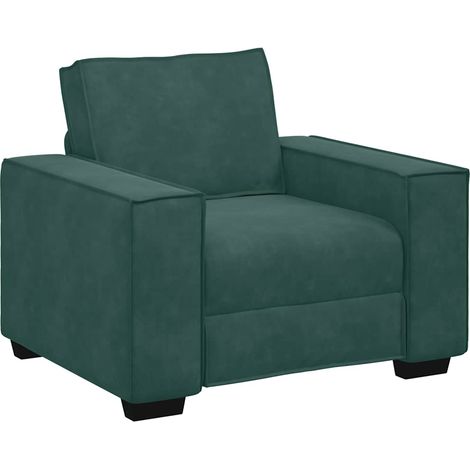 vidaXL Divano Sedia Verde Scuro 60 cm Velluto (1/5)