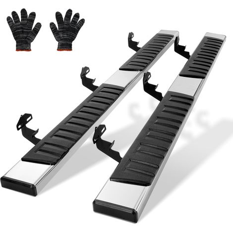 Marchepieds 2PCs de 16,5 cm Compatible avec 2009-2018 Dodge Ram 1500/2010-2023 Ram 2500/3500 (2019-2023 Classic Compris), Barres Latérales en Acier Inoxydable 201, Capacité de Charge 227 kg (1/5)