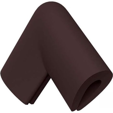Lot de 10 protections d'angle anti-collision en forme de U pour meubles en verre et tables, idéales pour les bébés et les enfants. Dimensions : 6 x 6 x 3,5 cm, épaisseur : 1,2 cm. Couleur : marron. (1/5)