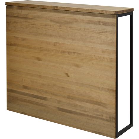 Mostrador iCub 120x30x110cm Negro en madera maciza de pino acabado vintage estilo industrial Box Furniture (1/4)