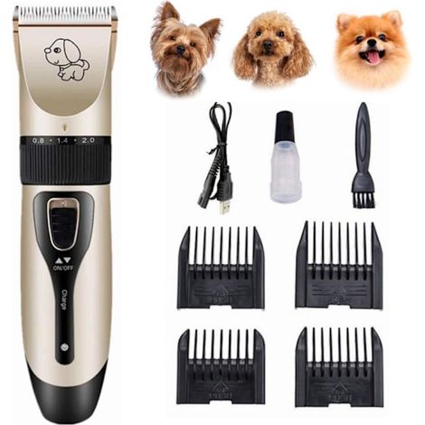 Machine de toilettage électrique pour chiens, noire et dorée, pour la finition et l'entretien régulier à domicile.-AquaForge (1/5)
